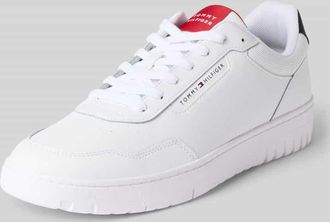 Tommy Hilfiger Low Top Sneaker aus Leder-Mix Modell BASKET CORE LITE in Weiss, Gr&ouml;&szlig;e 40