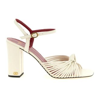 Valentino Garavani High Heel Sandals, female, White, Size: 10 US Annet Kidskin Sandal