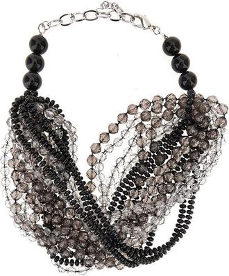Emporio Armani Faceted beads multi-strand necklace Woman One Size