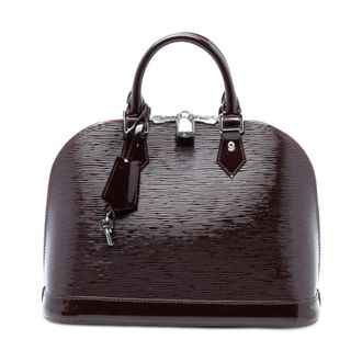 Louis Vuitton Pre-owned Handbags, female, Purple, Size: ONE SIZE Pre-owned Leather Satchel Bag