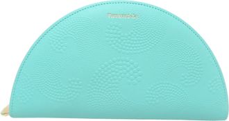Tiffany & Co. Blue Leather Long Wallet (Bi-Fold) (Pre-Owned)