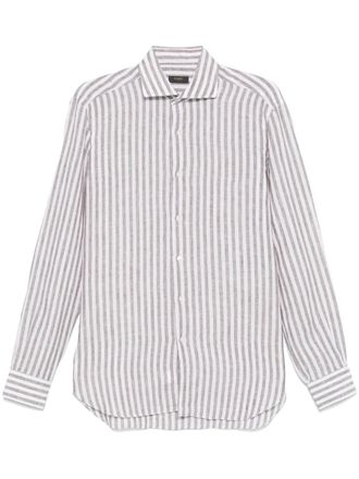 Barba striped shirt - Brown