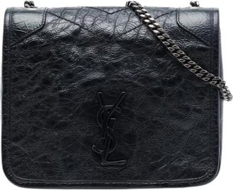 Saint Laurent Pre-owned Niki Wallet on Chain - Dames - Vintage Accessoires - Zwart - ONE Size - Vintage