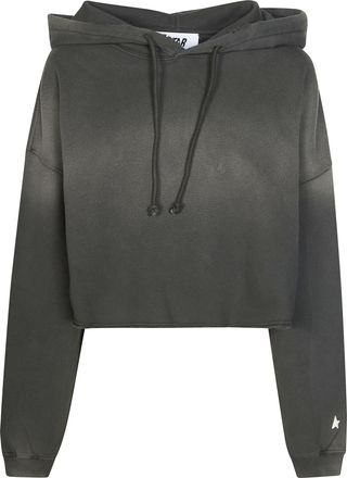 Golden Goose Faded Grey Cotton Star Hoodie