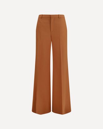 Chlo&eacute; High-waisted flared cotton Pants Female 36