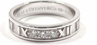 Tiffany & Co. Silver White Gold (18K) Band Ring (Pre-Owned)