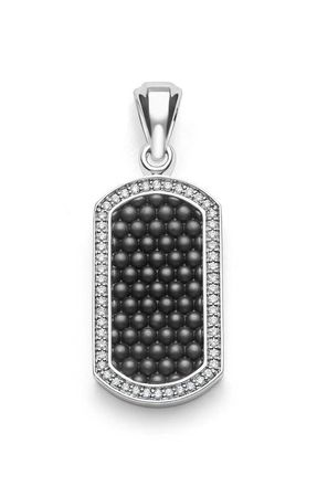Lagos Mens Anthem Diamond Ceramic ID Tag in Black at Nordstrom