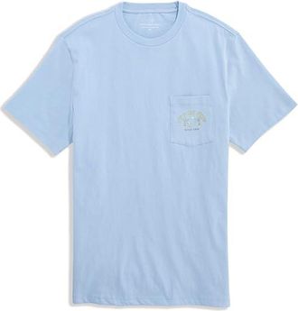Vineyard Vines Banana Hammock Short Sleeve T-Shirts Mens T Shirt Del Mar Blue : 2XL, Cotton