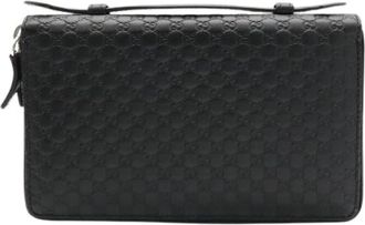 Gucci Tweedehands leren portemonnees - Dames - Vintage Accessoires - Zwart - ONE Size - Vintage