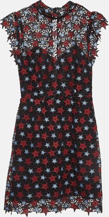 Sandro Black Star Lace Mini Dress