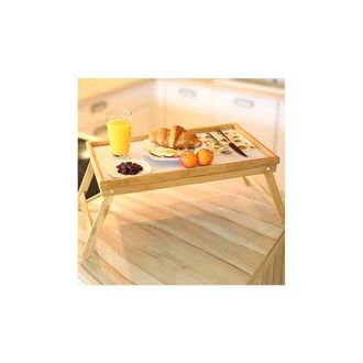 Trade Shop Trade Shop - Bandeja Plegable De Madera De Bamb&uacute; 50 X 30 Cm