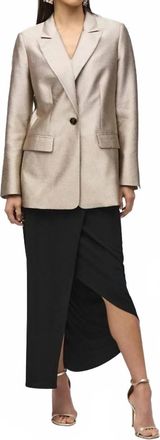 Joseph Ribkoff Silky Knit Asymmetrical Pull-On Skirt In Black