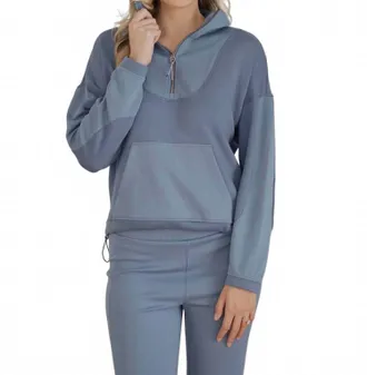 Tribal Rowan Quarter Zip Sweater In Slate