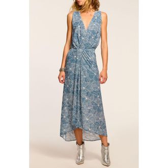 Ramy Brook Yuka Sleeveless High/Low Maxi Dress in Chambray Burnout at Nordstrom Rack, Size 10