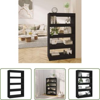 vidaXL Libreria nera - Libreria/Divisorio Nero 80x30x135 cm in Truciolato