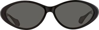 Gucci Grey Smoke Oval Ladies Sunglasses GG1377S 002 67