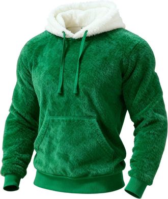 Generic Mens Christmas Sweatshirt Hoodies Soft Plush, Flannel Warm Pullovers for Men Uk Patchwork Ribbed Cuff Funny Novelty Fashion Holiday Parties Hooded Clo