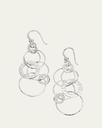 Ippolita Medium Hammered Jet Set Drop Earrings in Sterling Silver