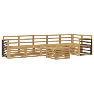 vidaXL Conjunto De Sof&aacute;s De Exterior 7 Pcs Blanco 59 X 59 X 37 Cm Vidaxl