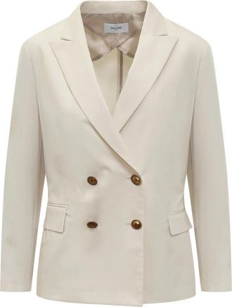 Saulina Milano Antonella Jacket - Dames - Blazers - Wit - L - Katoen - Jassen