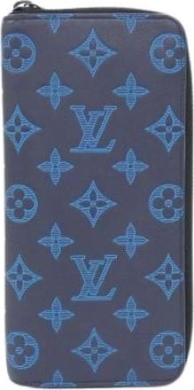 Louis Vuitton Pre-owned Wallets, male, Blue, Size: ONE SIZE Pre-owned Monogram Shadow Long Wallet