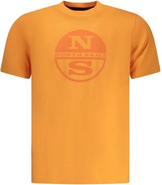North Sails T-shirt met korte mouwen - Heren - T-shirts - Oranje - L - Katoen - Tops