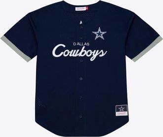 Mitchell & Ness Mens Mitchell & Ness Navy Dallas Cowboys Head Coach Mesh Full-Button Fashion Jersey at Nordstrom, Size Xxx-Large