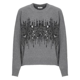 PESERICO Dames, Truien, Grijs, Maat: XS Wol