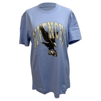 Givenchy Givenchy Adelaar Logo-Print T-Shirt in Blauw Katoen