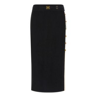 Elisabetta Franchi Dames, Rokken, Zwart, Maat: M Viscose
