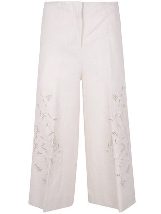 Twin-Set Cropped Wide Leg Trousers