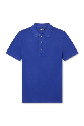 Tom Ford Slim-Fit Lyocell and Cotton-Blend Piqu&eacute; Polo Shirt