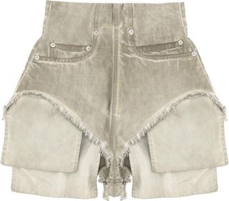 Rick Owens Beige Solid Shorts