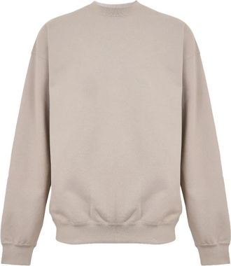 Yohji Yamamoto Brushed Terry Crew Sweat - Heren - Sweatshirts - Beige - S - Katoen - Hoodies & sweatvesten