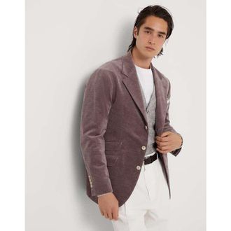 Brunello Cucinelli Mens Onion Cotton Wool Blend Blazer, Size 52