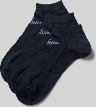 Emporio Armani Socken mit Label-Print im 3er-Pack in Marine, Größe 39-42