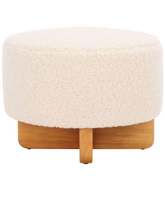 Safavieh Riah Faux Shearling Round Ottoman