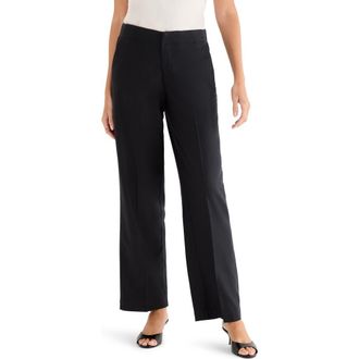 Nic+Zoe Lenox Linen Blend Pants in Black Onyx at Nordstrom, Size 18
