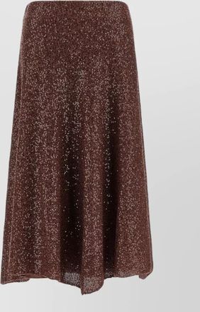 Brunello Cucinelli micro-sequin a-line skirt
