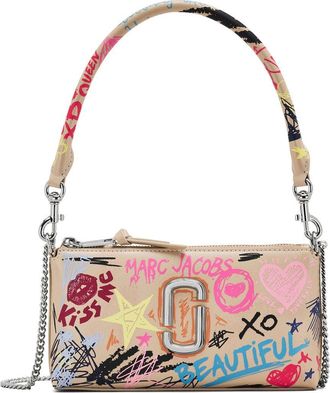 Marc Jacobs The Punk Scribble Snapshot Convertible Shoulder Bag in Beige Multi at Nordstrom