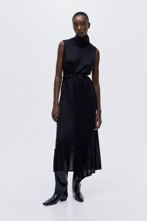 H&M Scarf-collar Dress in Black at Nordstrom, Size Xx-Small