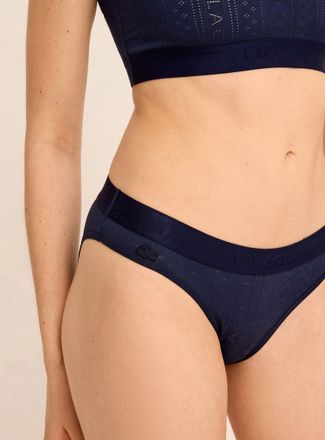 Lacoste Womens Pointelle pattern bikini Nylon