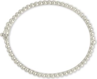 Sterling Forever Lorelei Bead Textured Bangle Bracelet in Silver at Nordstrom Rack
