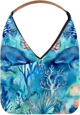 Generic Sea Turtle Reusable Lightweight Grocery Bags - Foldable Into Compact Pouch, Washable & Sturdy, Multipurpose for Shopping and Travel