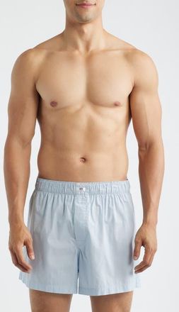 Lunya Mens Airy Cotton Boxer in Still Blue at Nordstrom, Size X-Large