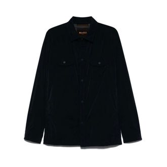 Moorer Navy Blue Outerwear with Press-Stud Fastening - male - Moorer - Light Jackets - Blue - 3XL - Jackets