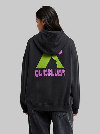Quiksilver Standard Felpa con Cappuccio grigio
