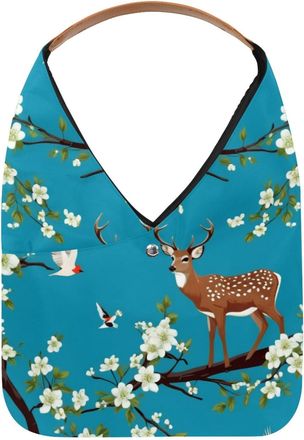 Generic Colorful Flowers Reusable Lightweight Grocery Bags - Foldable Into Compact Pouch, Washable & Sturdy, Multipurpose for Shopping and Travel