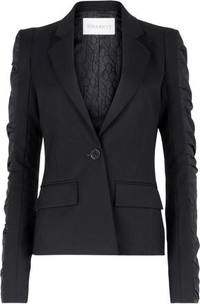 Nina Ricci Blazer - Dames - Blazers - Zwart - S - Leer - Jassen