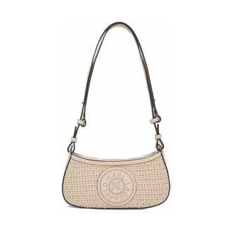 Karl Lagerfeld K Circle SB Woven - Dames - Tassen - Beige - Maat: ONE Size Leer